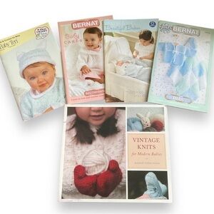 Vintage Babies Knitting Pattern Books Lot Baby Toddler Kids‎ Knit Crochet